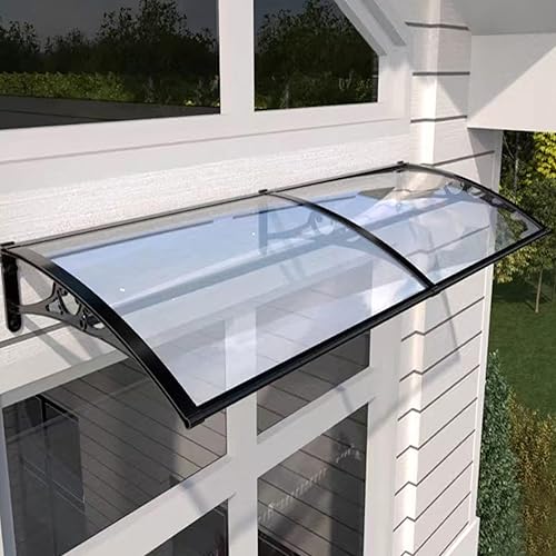 Cubierta curvada de policarbonato, toldo para ventana, toldo para puerta, protección contra rayos UV, lluvia, nieve, refugio de puerta, pérgola,