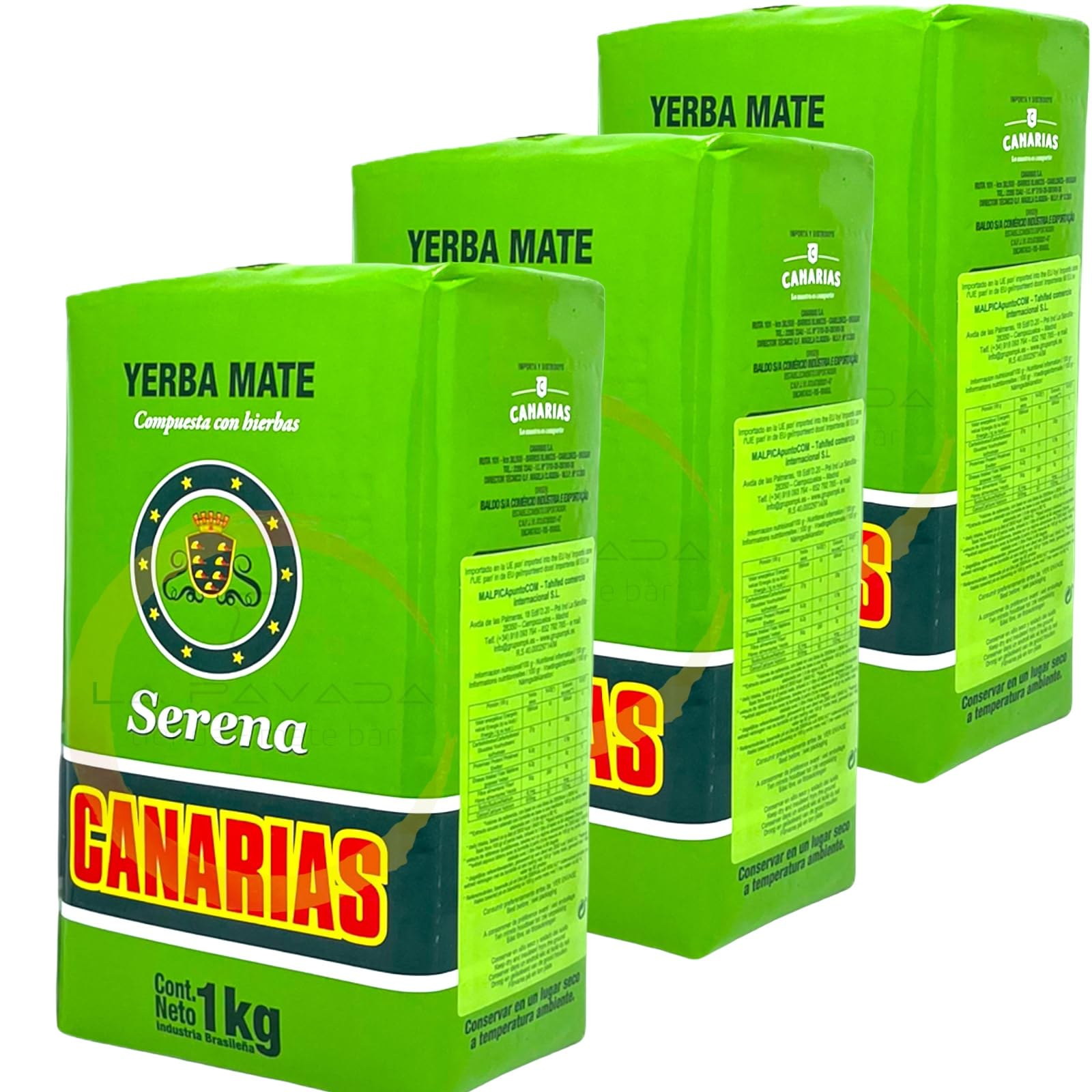 El PAISITO - Yerba Mate Canarias SERENA - 3 x 1 Kg