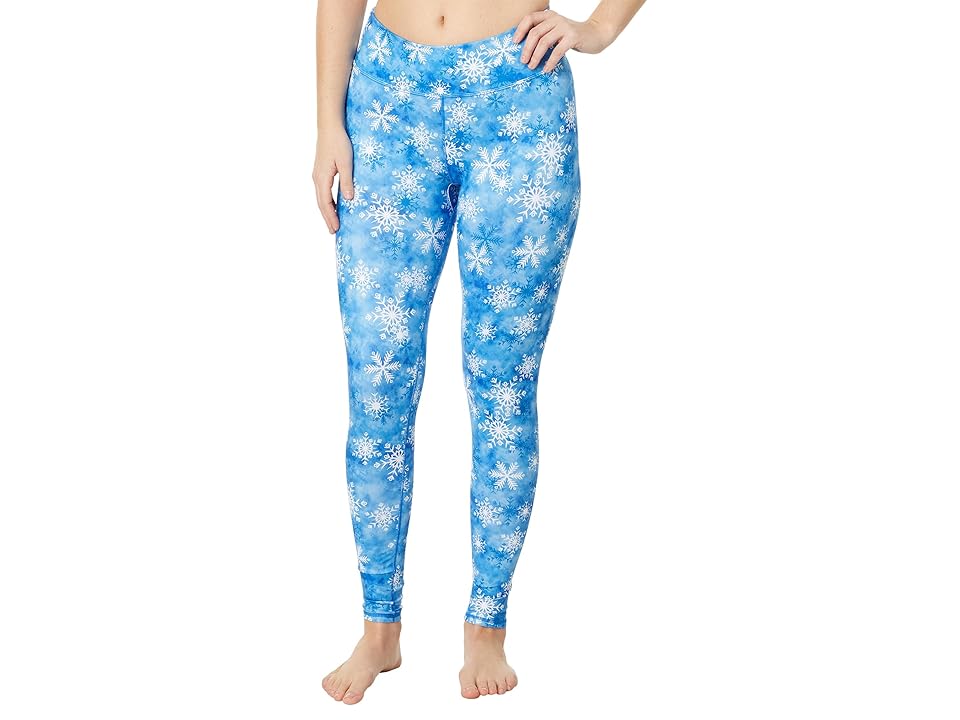 Hot Chillys Micro-Elite Chamois Printed Tights (Marble Snowflake) Women's Casual Pants INTERNATIONAL SHIPPING