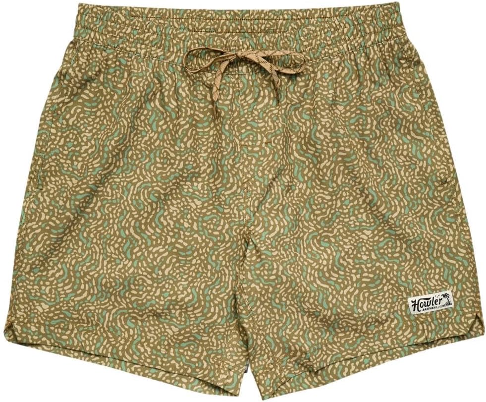 Howler Bros Men's Deep Set Boardshorts, Pond Patterns/Mermaid, Large