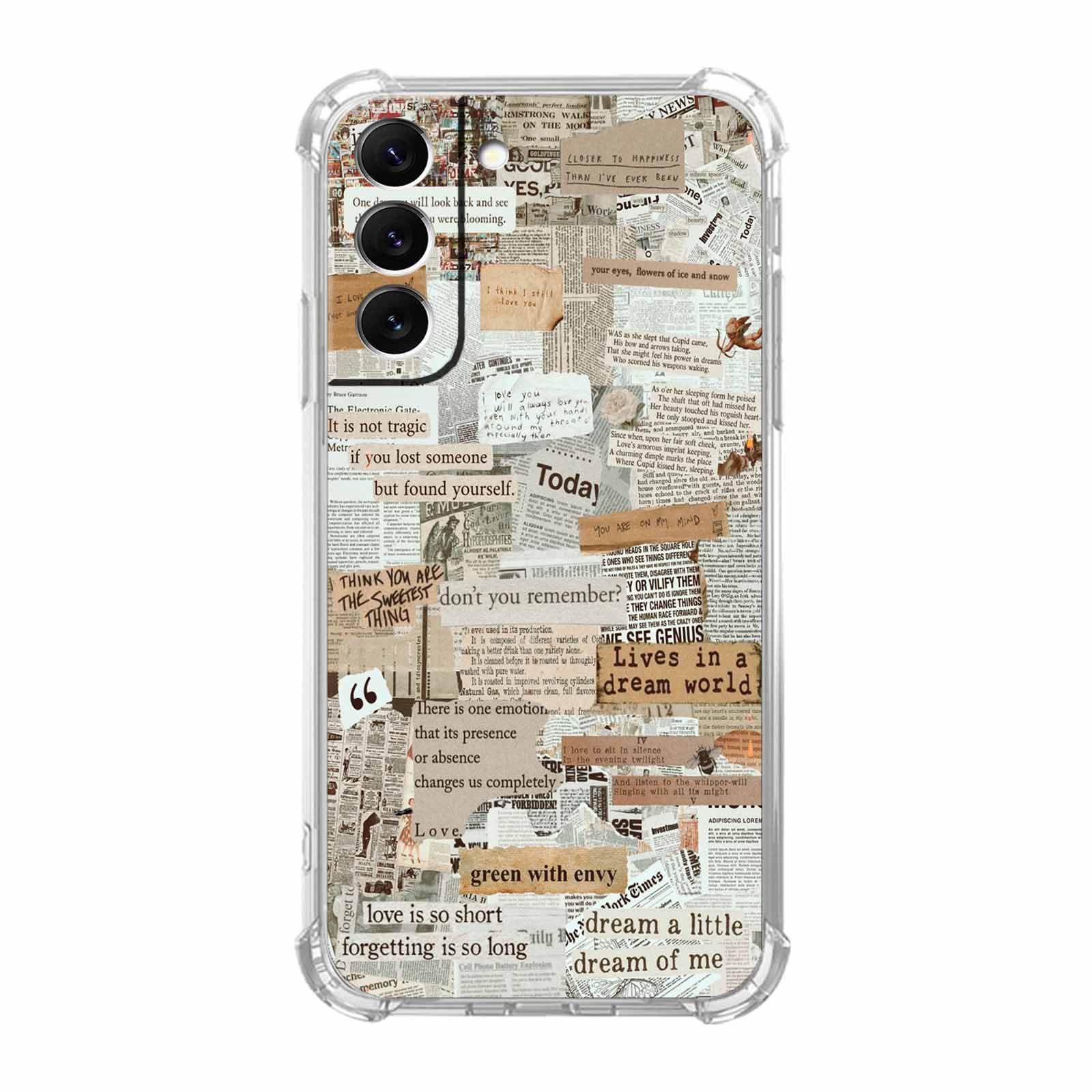 malegaon Old Newspaper Collage Case for Samsung Galaxy S23,Aesthetic Vintage Retro Pattern Case,Soft TPU Full Cover Case for Galaxy S23-image-23