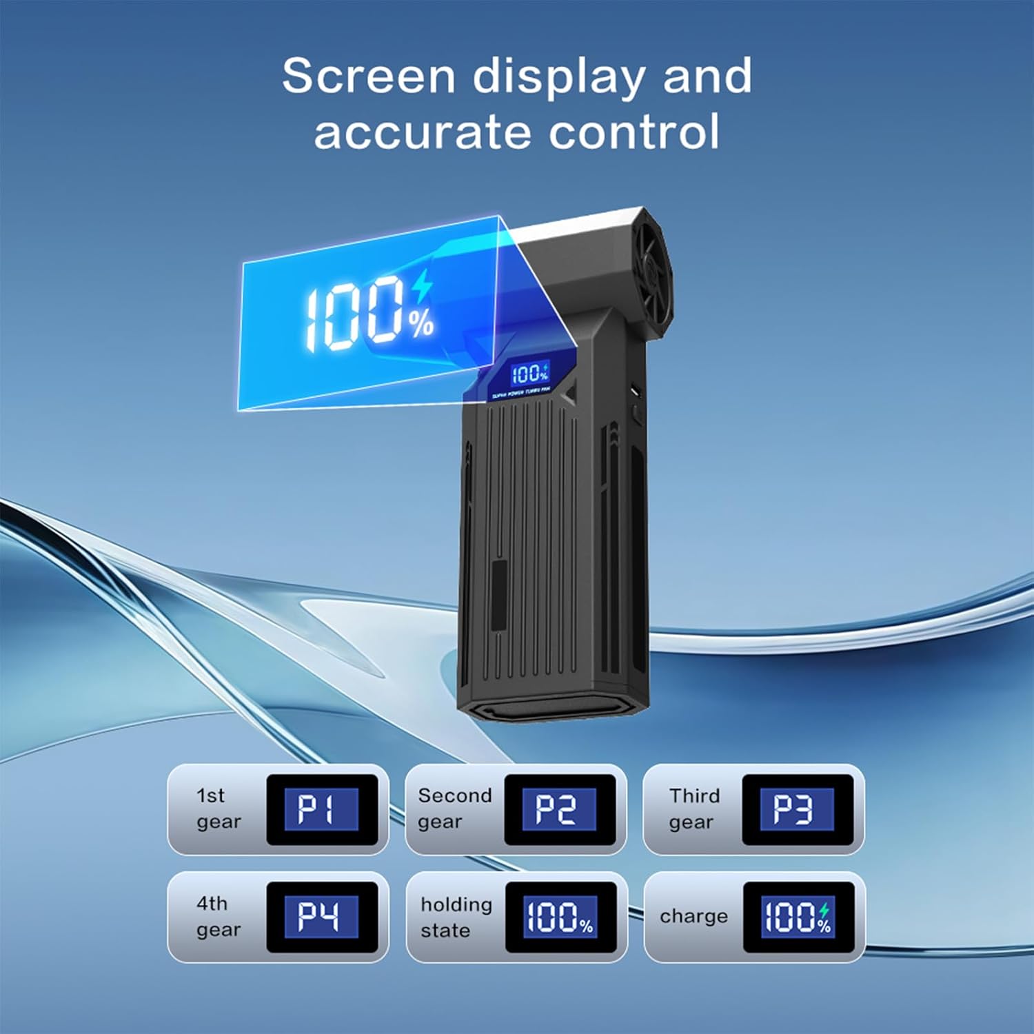 Z2 Compressed Air Duster-110000RPM Super Power Electric Air Duster, 3-Gear Adjustable Mini Blower with Fast Charging, Dust Blower for Computer, Keyboard, House, Outdoor and Car