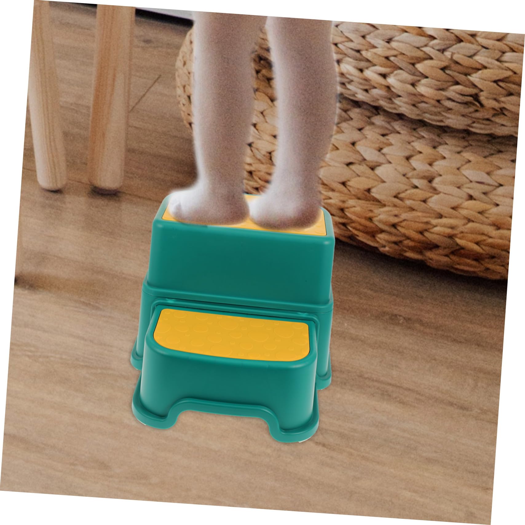 Rutschfester Badezimmertritthocker für Kinder, 2 Stück-Pack Blau | Kunststoff, Leicht und Stabil, Glatte Kanten, für Bad und Töpfchentraining