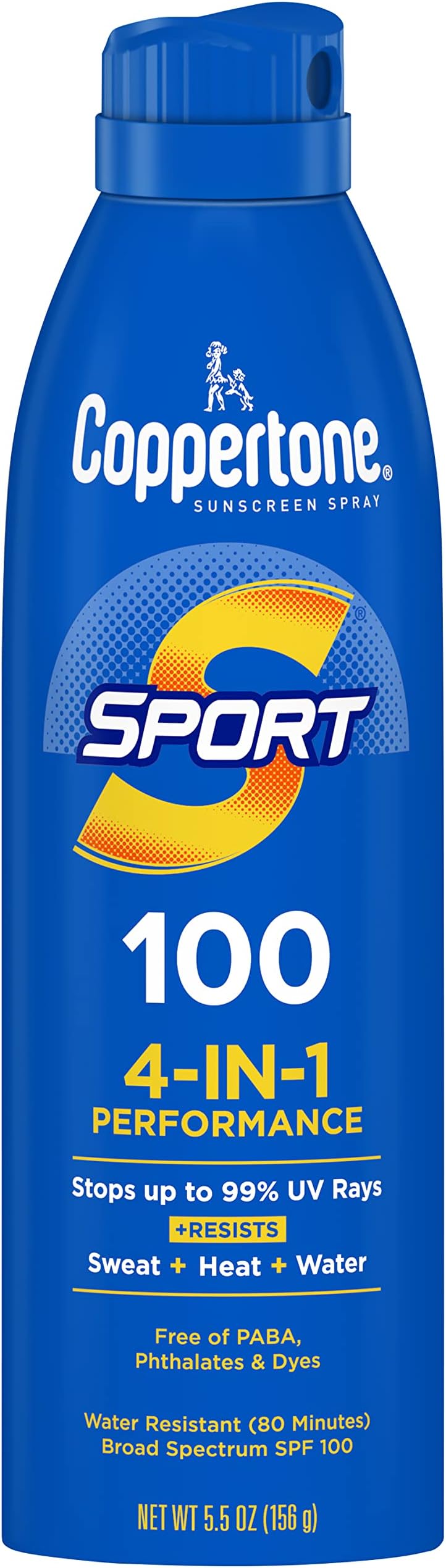 Coppertone Wide Spectrum SPF 100 (5.5 oz) Spray Sports Continuous Shooting Sunscreen