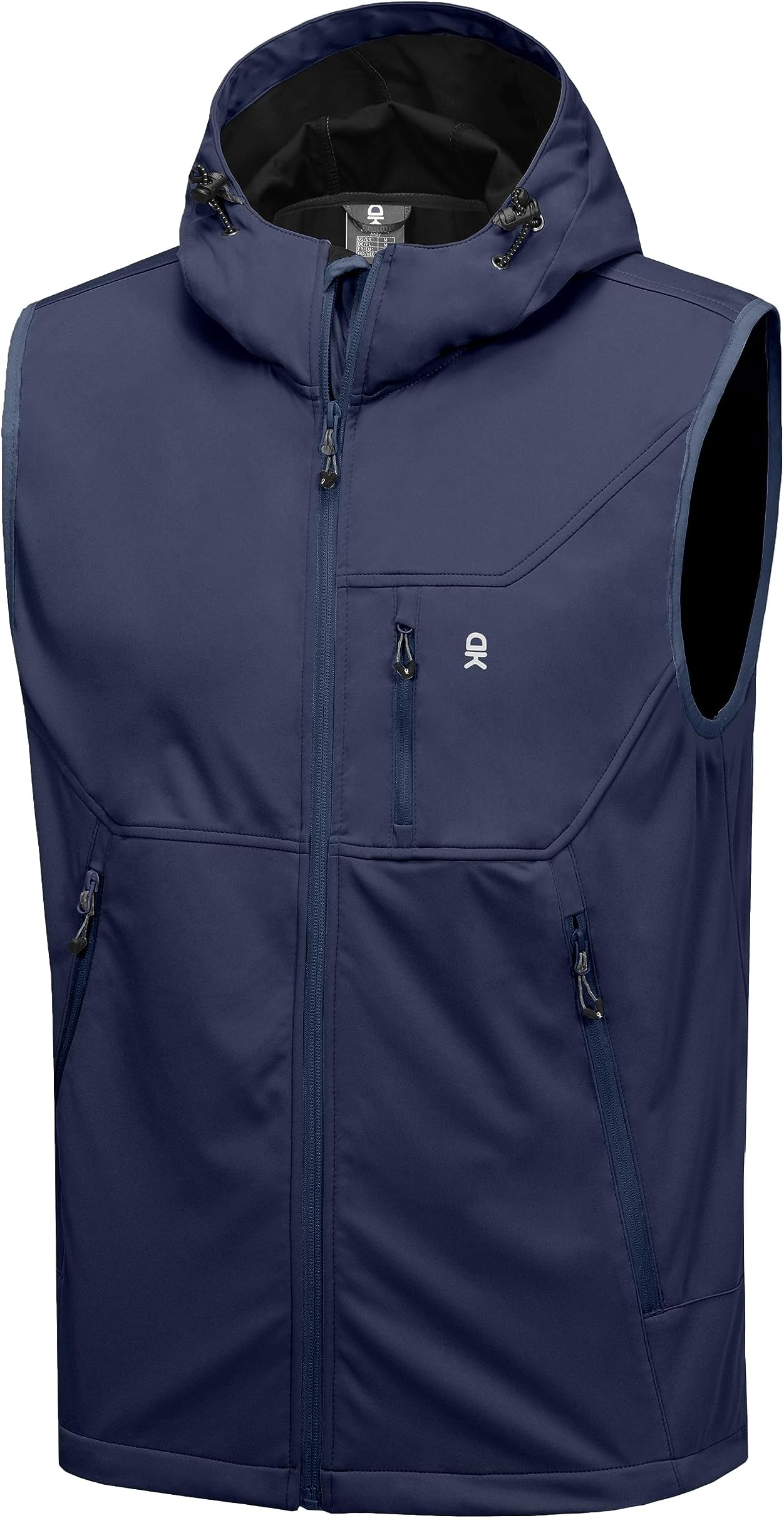 Little Donkey Andy Men's Lightweight Softshell Vest Windproof Sleeveless Jacket for Travel Hiking Running Golf