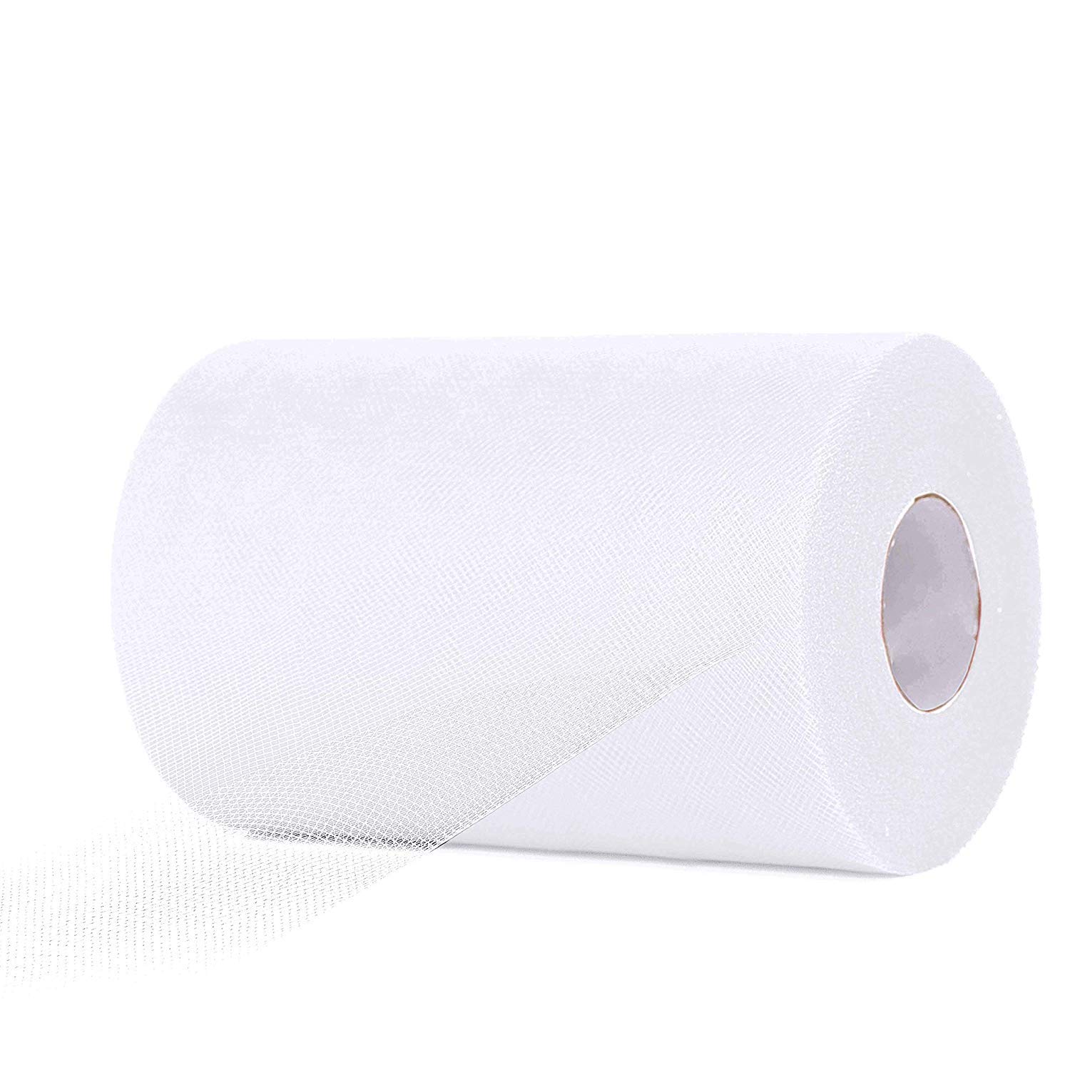 Rotolo Tulle Bianco 91m X 15 Cm - In Poliestere | Per Decorazioni Matrimoni, Feste E Fai Da Te - Foto 7