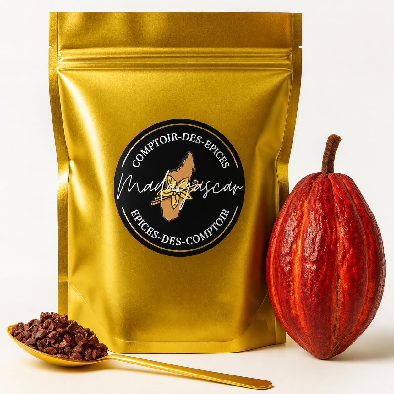 500g Nibs de Cacao Pur Madagascar – Direct Producteur | Grué de Cacao Cru Riche en Antioxydants & Magnésium – Qualité Premium, Sans Additifs