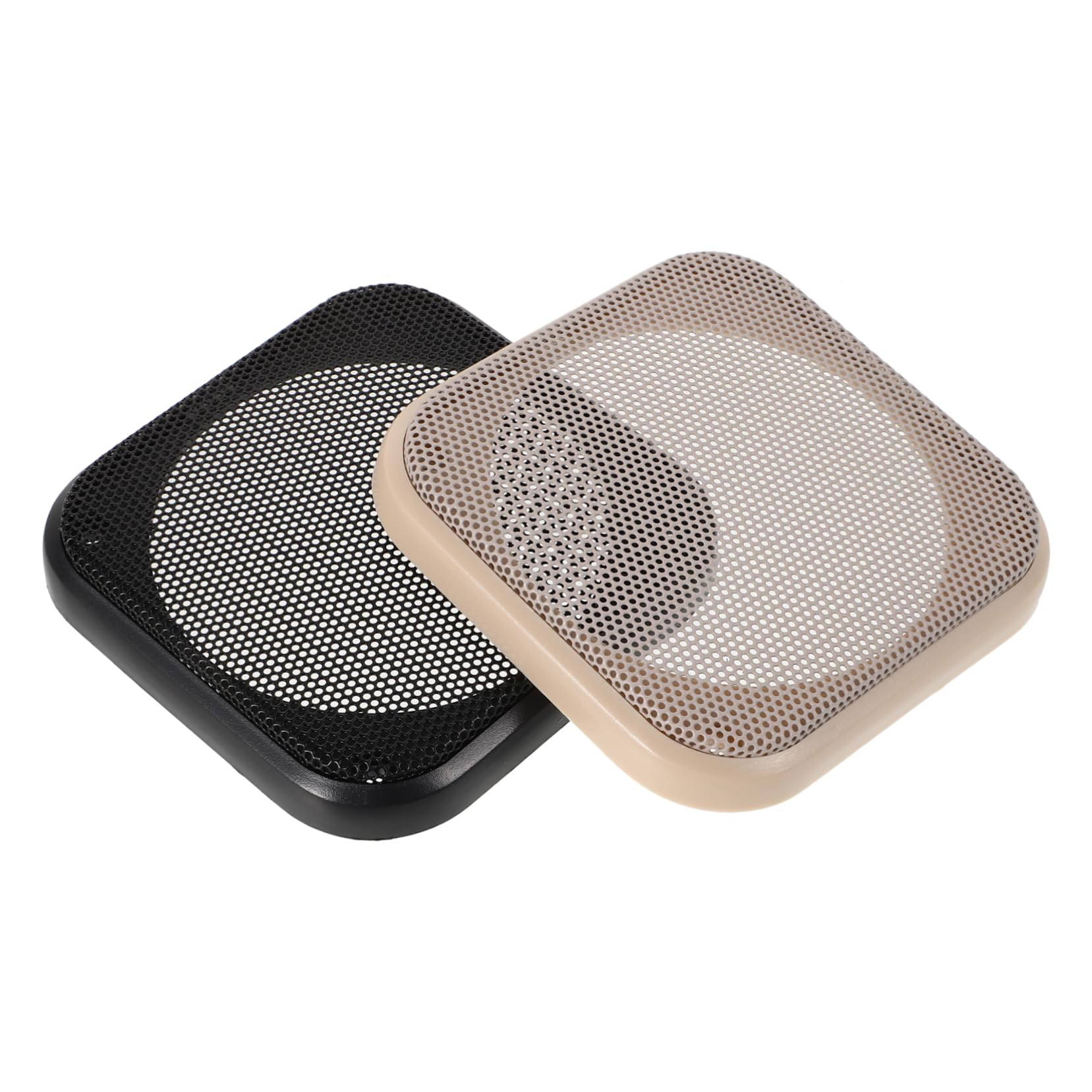 GRIRIW 2pcs Square Speaker Grille Cover Mesh Protector for Car Audio Speakers Sleek Design Enhances Aesthetic Appeal Easy Installation for Secure Fit Car Door Enclosures