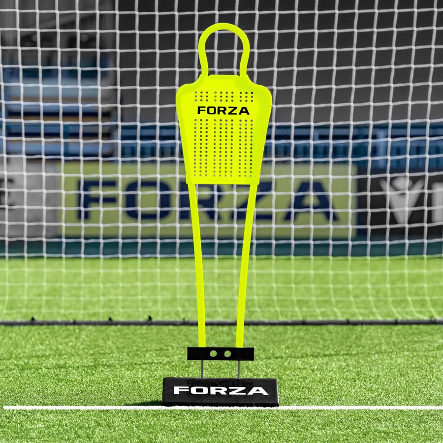 FORZA Astro Fußball-Dummies (Unterlage Werden enthalten) | Freistoß Dummies für Fussball | 3 Größe erhältlich | Eignen Sich für mehrere Oberflächen (Mini, Einzeln)