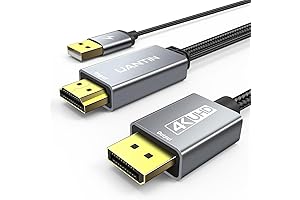 HDMI to DP Cable Bi-Directional HDMI Source to DP Monitor Adapter