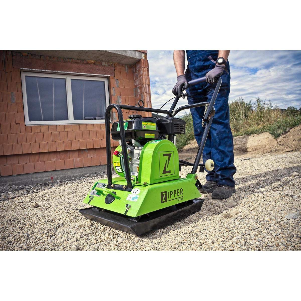 Zipper Plateforme vibrante ZI-RPE90 avec tapis en caoutchouc et châssis
