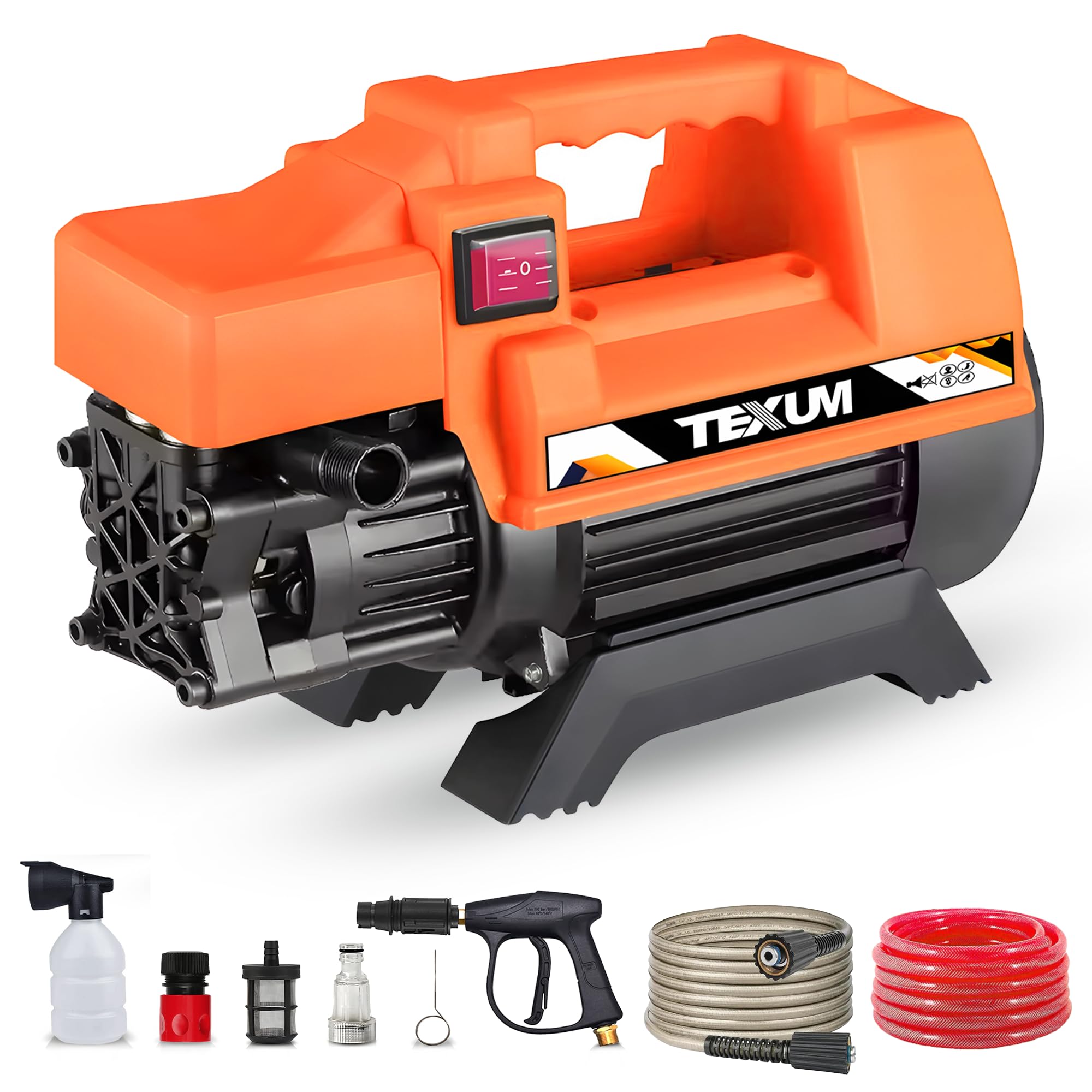 TEXUM TX-15 Portable high Pressure Car Washer Machine for Washing car, Bike, Vehicles, 150 Bar Max Pressure and 2.0 KW Motor Power. (Updated Model)-image-46