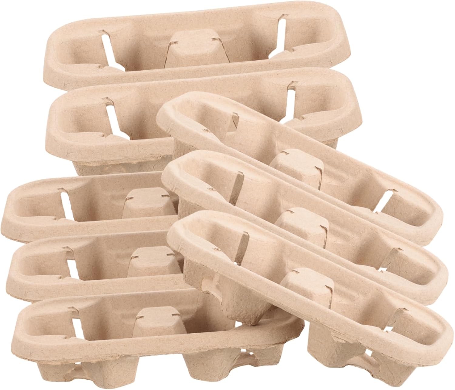 50pcs Tea Packing Tray Portable Takeout Holder Convenient Cup Carrier for Beverages for Picnics Restaurants and Parties Sturdy Stackable Design