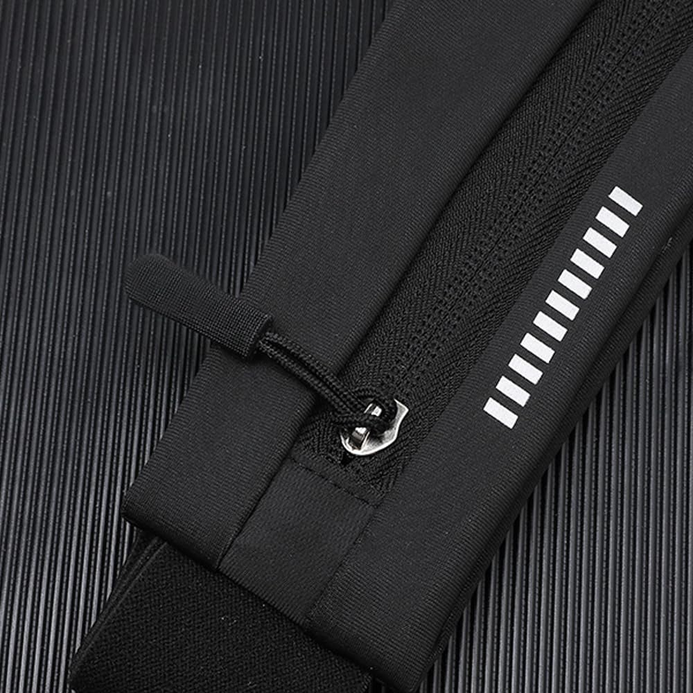 Entchin Slim Running Belt, Runners Fanny Pack for Women Men, Elastic Phone Holders, Money Belt Bag for Yoga & Gym (Black)