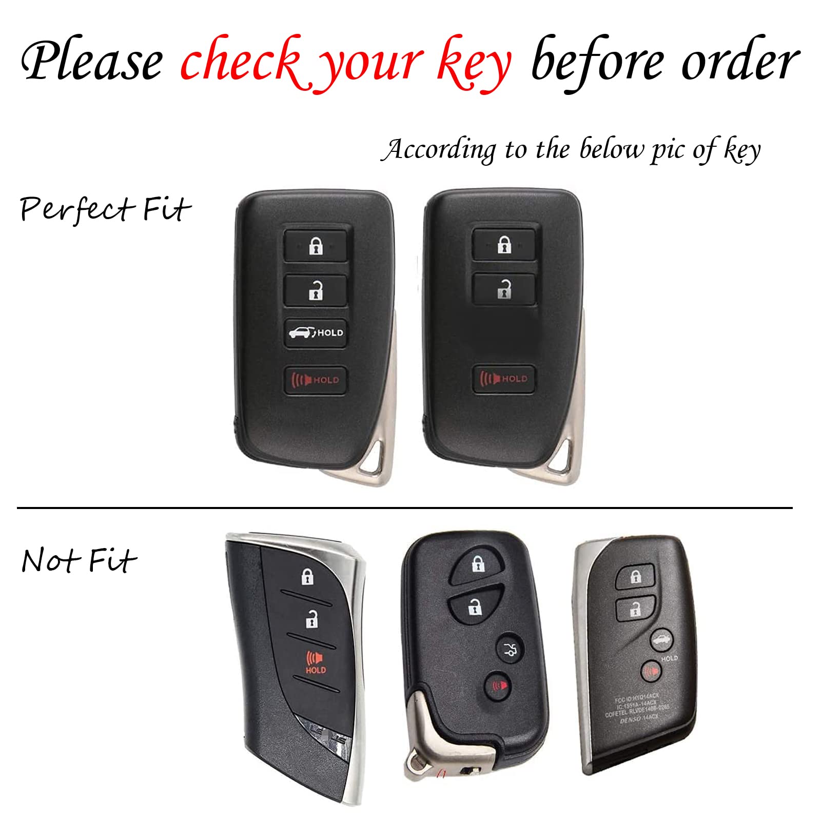 EKALA For Lexus Key Fob Cover Soft TPU Full Protection Smart Car Key - View #2
