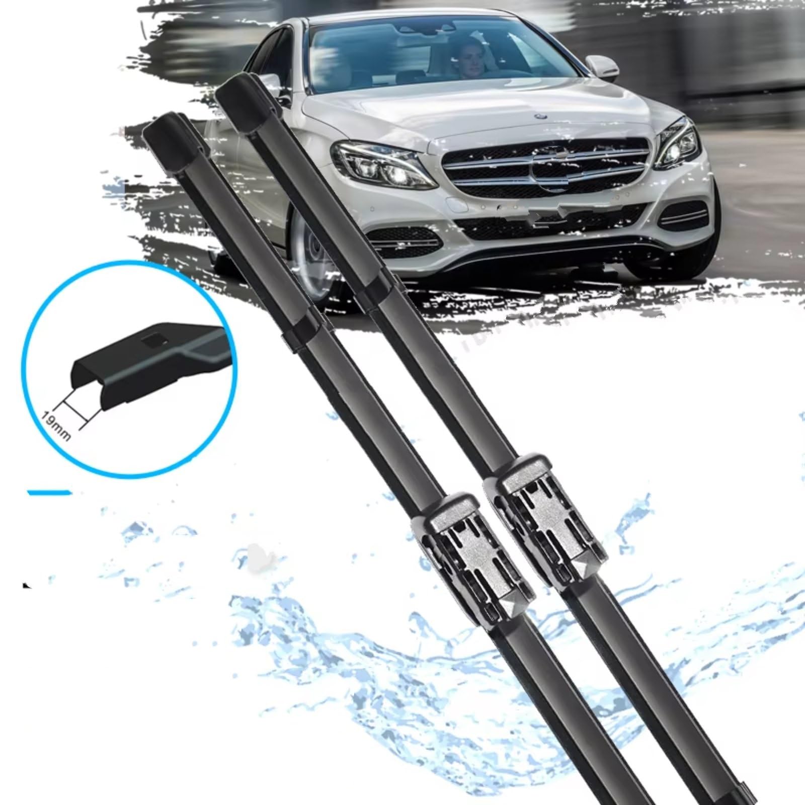 Kit Tergicristallo Compatibile Con Benz Per Classe C W204 2013 2014 C180 C200 C220 C300 C250 C350 C63 Pulizia Parabrezza Tergicristalli(LHD)