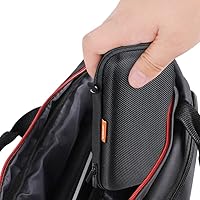 Vista 6 de GLCON Funda de protección portátil de goma EVA para batería externa, teléfono celular, GPS, disco duro, cable de carga USB, bolsa de transporte