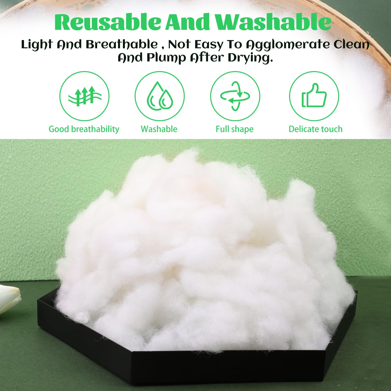 Polyester Fluff Snapklik.com : 750g/1.65lb Polyester Fiber Fill, Premium Fiber Fill ...