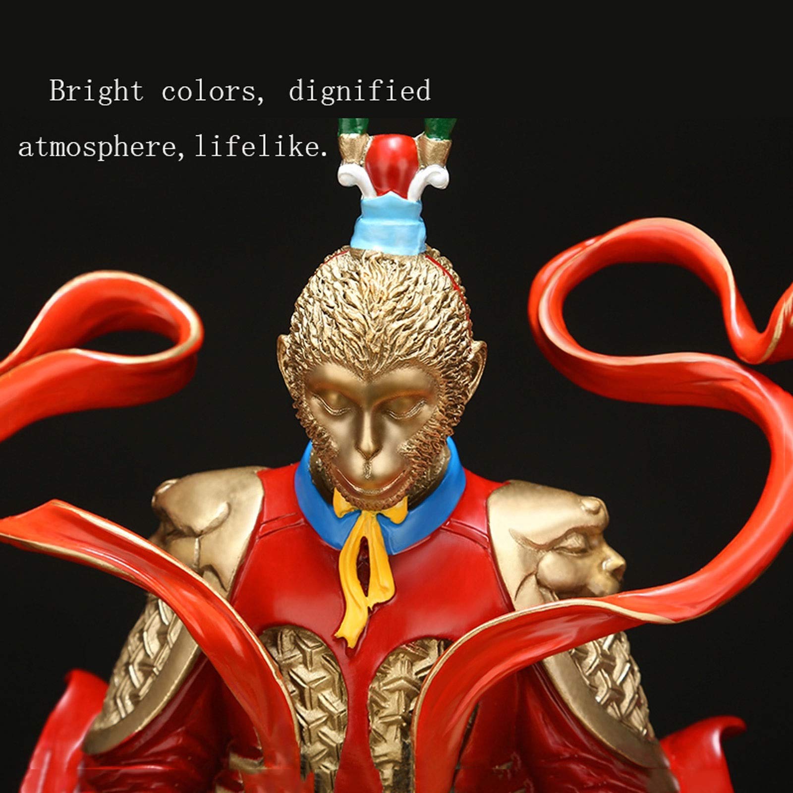 Sun Wukong Statue Decoration Miedź Walka Buddha Kreatywny Dekoracji Salon Pulpit Crafts Monkey King Rzeźba Materiał Office Dekoracje Urodzinowe Prezent Figurka Monkey King.