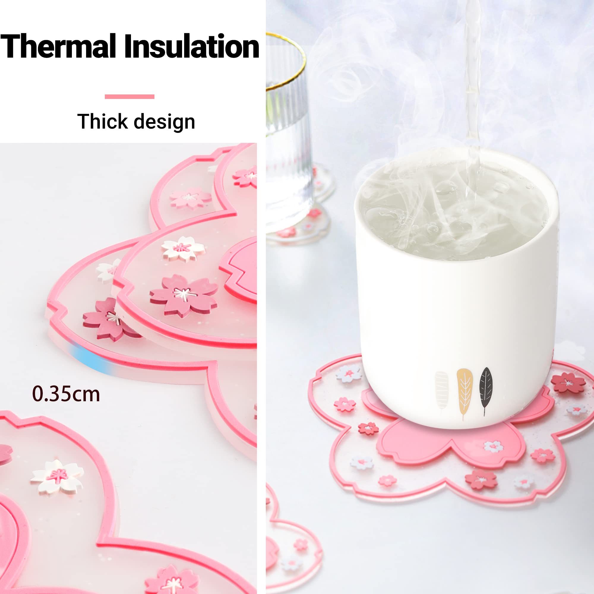 6 Sottobicchieri In Silicone Arancione - Quadrati 10x10 Cm - Antiscivolo E Resistenti Al Calore