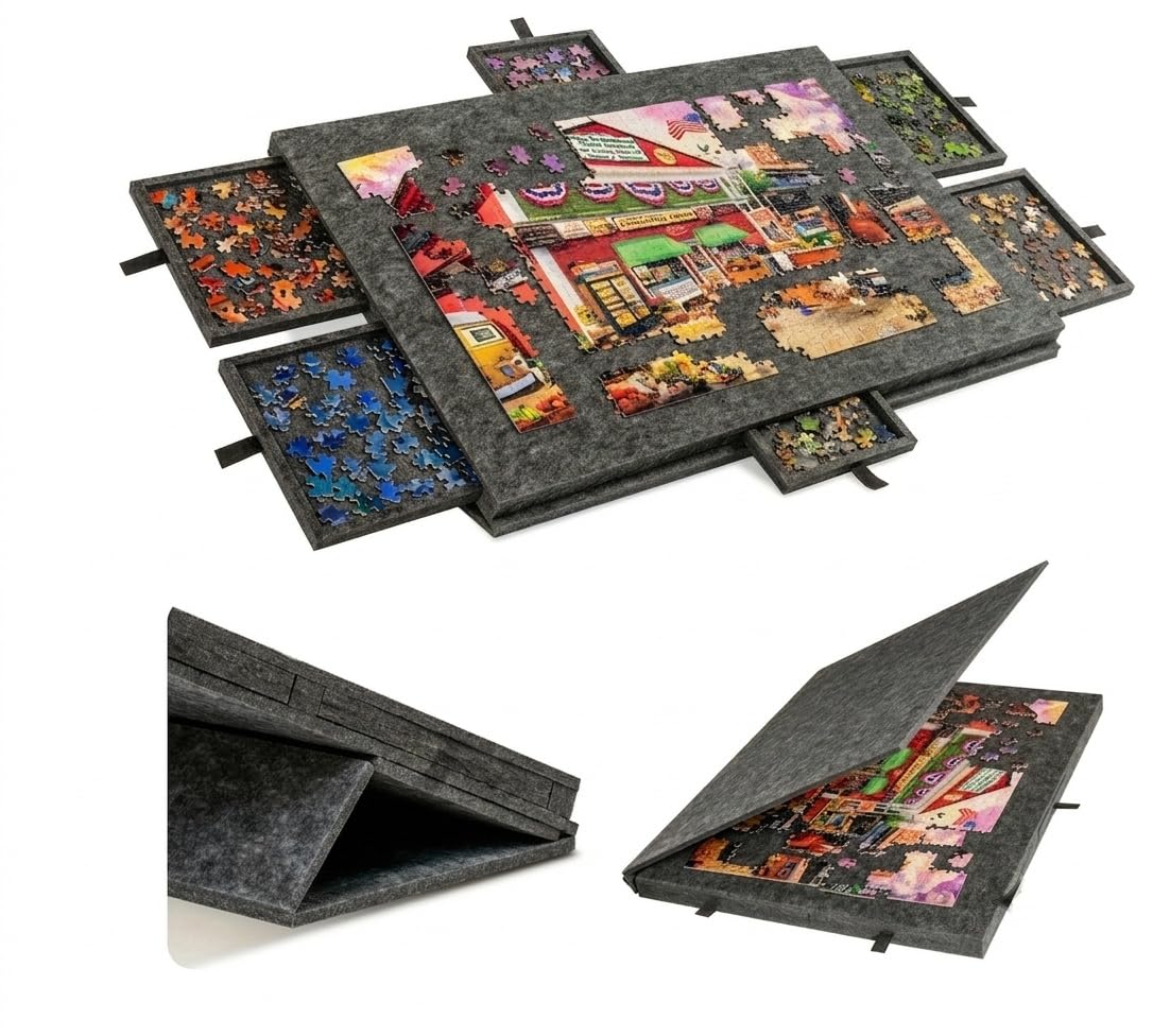 Ruspela Jigsaw Puzzle Board 77x53.6cm 1000Pcs 6 Drawers