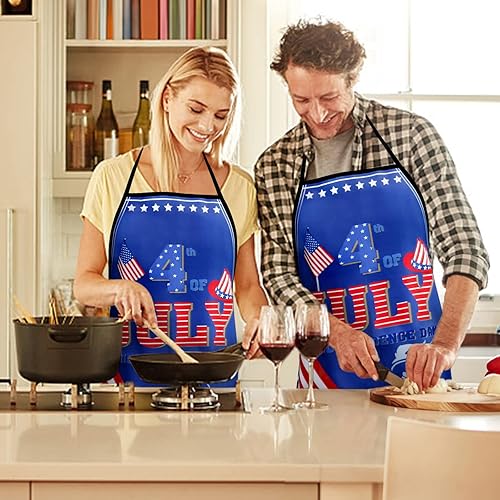 Miniatura 3 de Delantales del 4 de julio, delantales del Día de la Independencia para mujeres y hombres, delantal de bandera estadounidense, delantal patriótico,