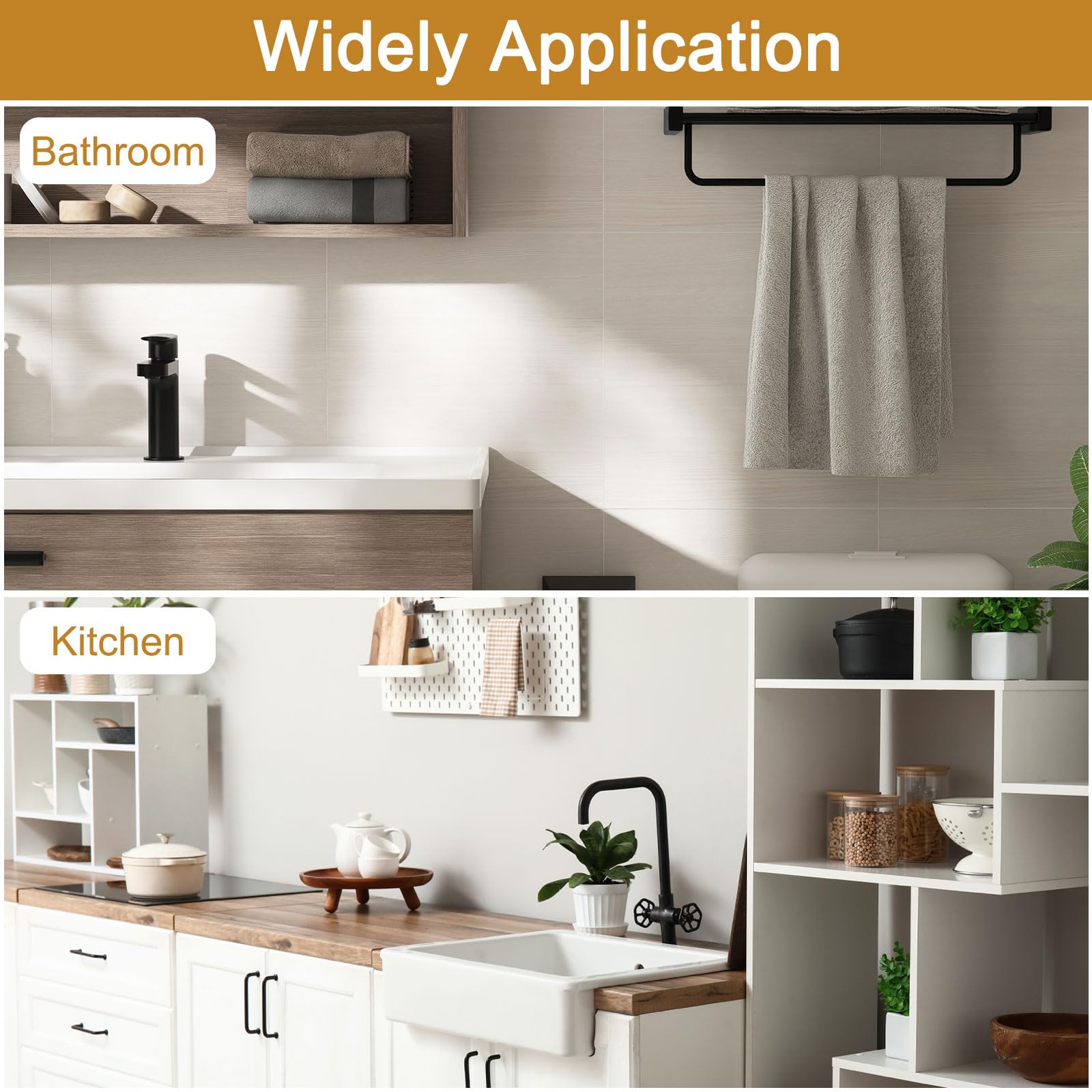 Maniglia A Croce Per Rubinetto - In Metallo, Finitura Argento+oro, Per Lavandino Bagno O Cucina - Foto 2