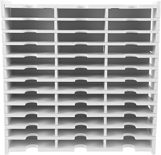 Multi-grid Organizer and Cd Storage Holder Compact Desktop Storage Case for Discs Remote Controls and Material for Use