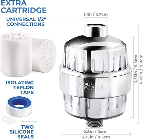 Miniatura 3 de Filtro de ducha de 15 etapas, filtro de cabezal de ducha, filtro de cloro, filtro de agua dura, suavizante de agua, filtro de cabezal de ducha, 2