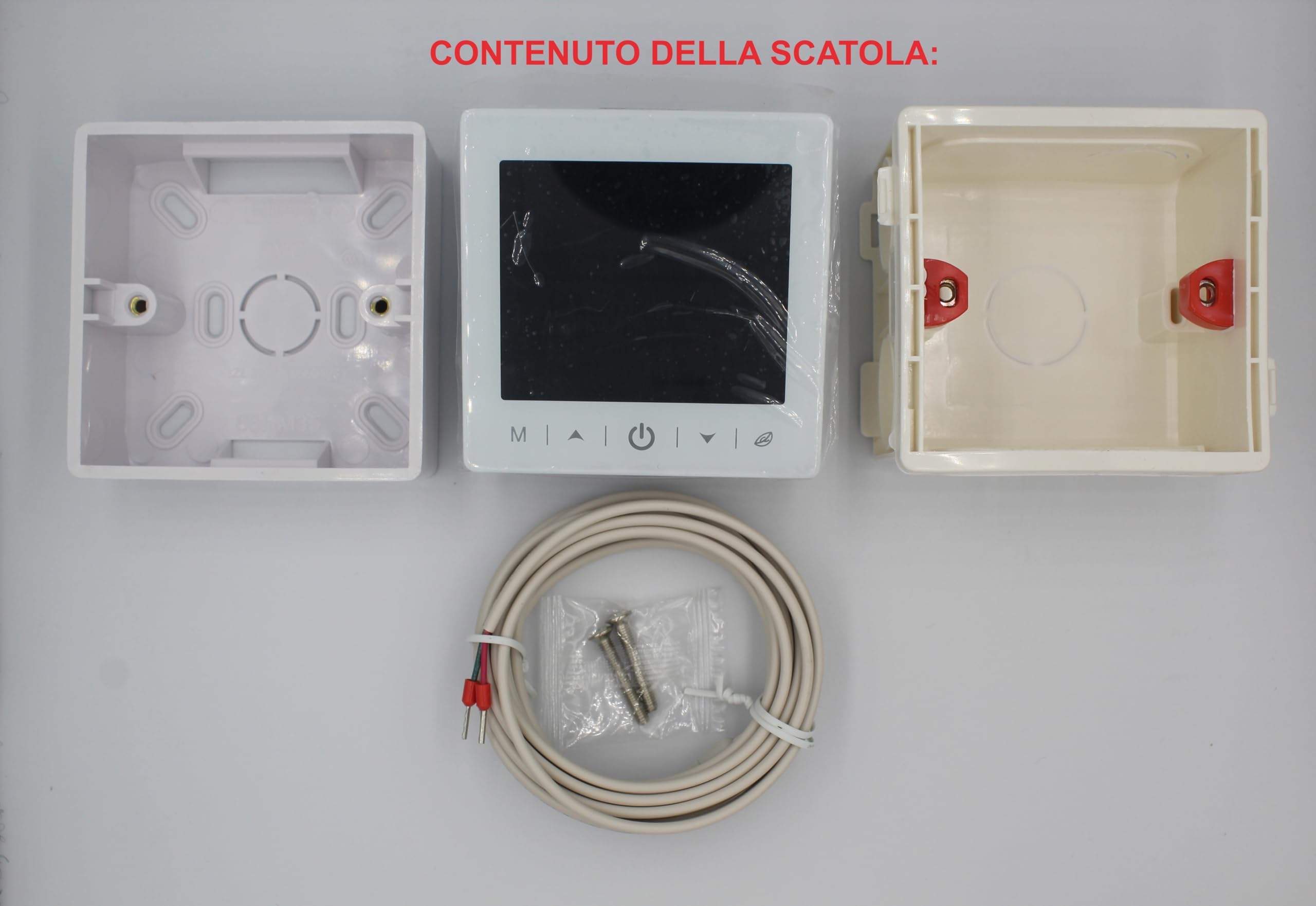 Cronotermostato WiFi HM per Caldaia e Riscaldamento – Controllo da Smartphone, Alexa Google, Programmazione Smart, Installazione 502 Incasso o Parete, Display LCD, Risparmio Energetico