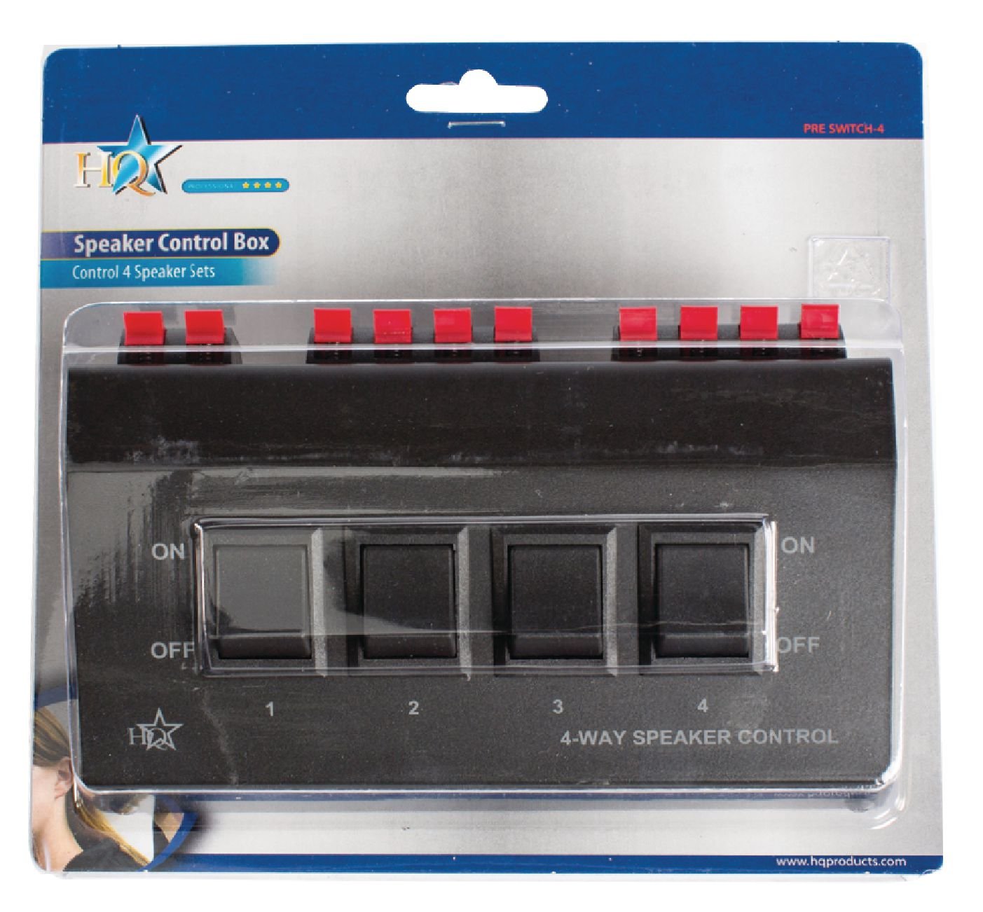 HQ ASWITCH-4 - Switch Audio Stereo, Nero