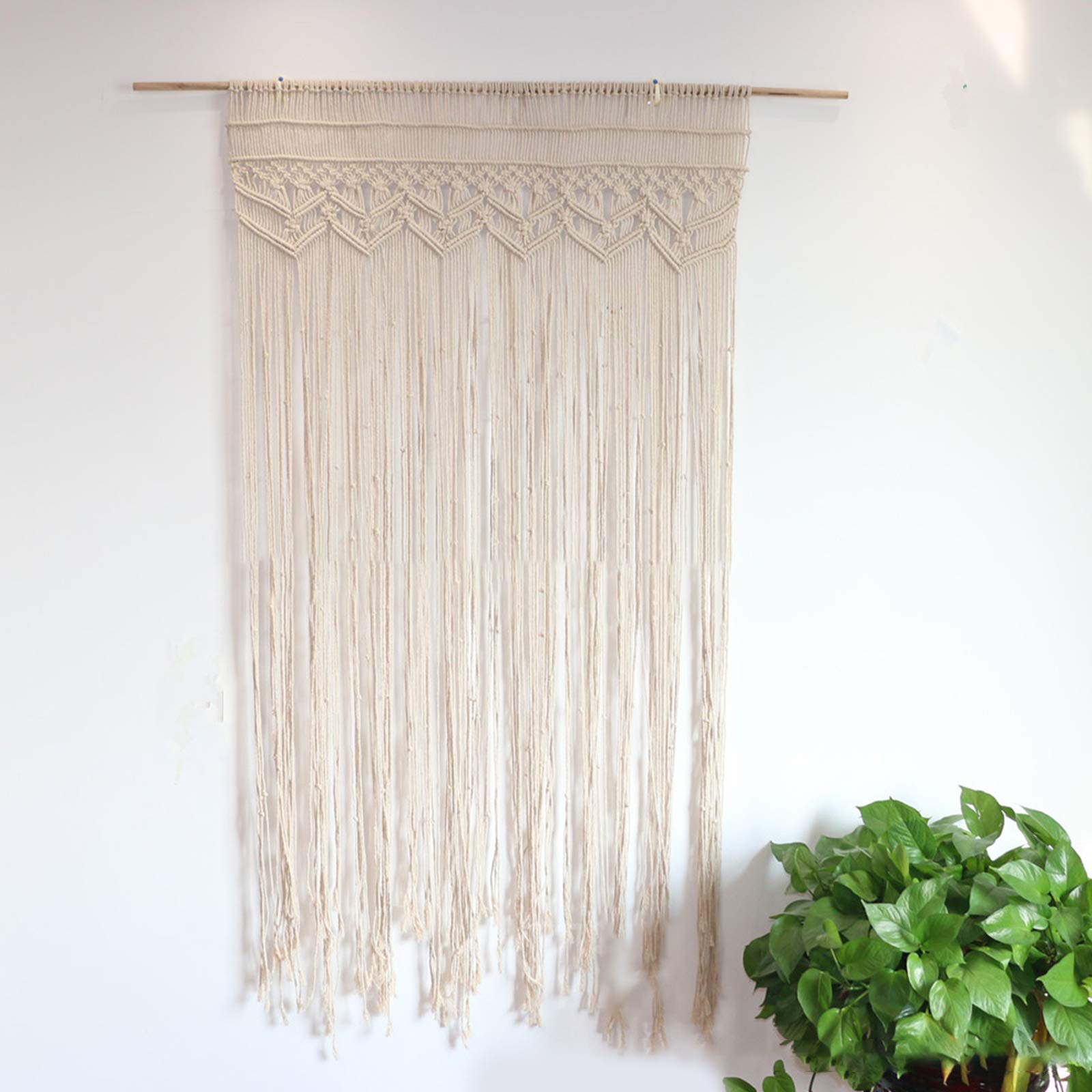 Tapiz para colgar en la pared, hecho a mano, con flecos, guirnalda para puerta, ventana, cortina, panel de decoración de fiesta