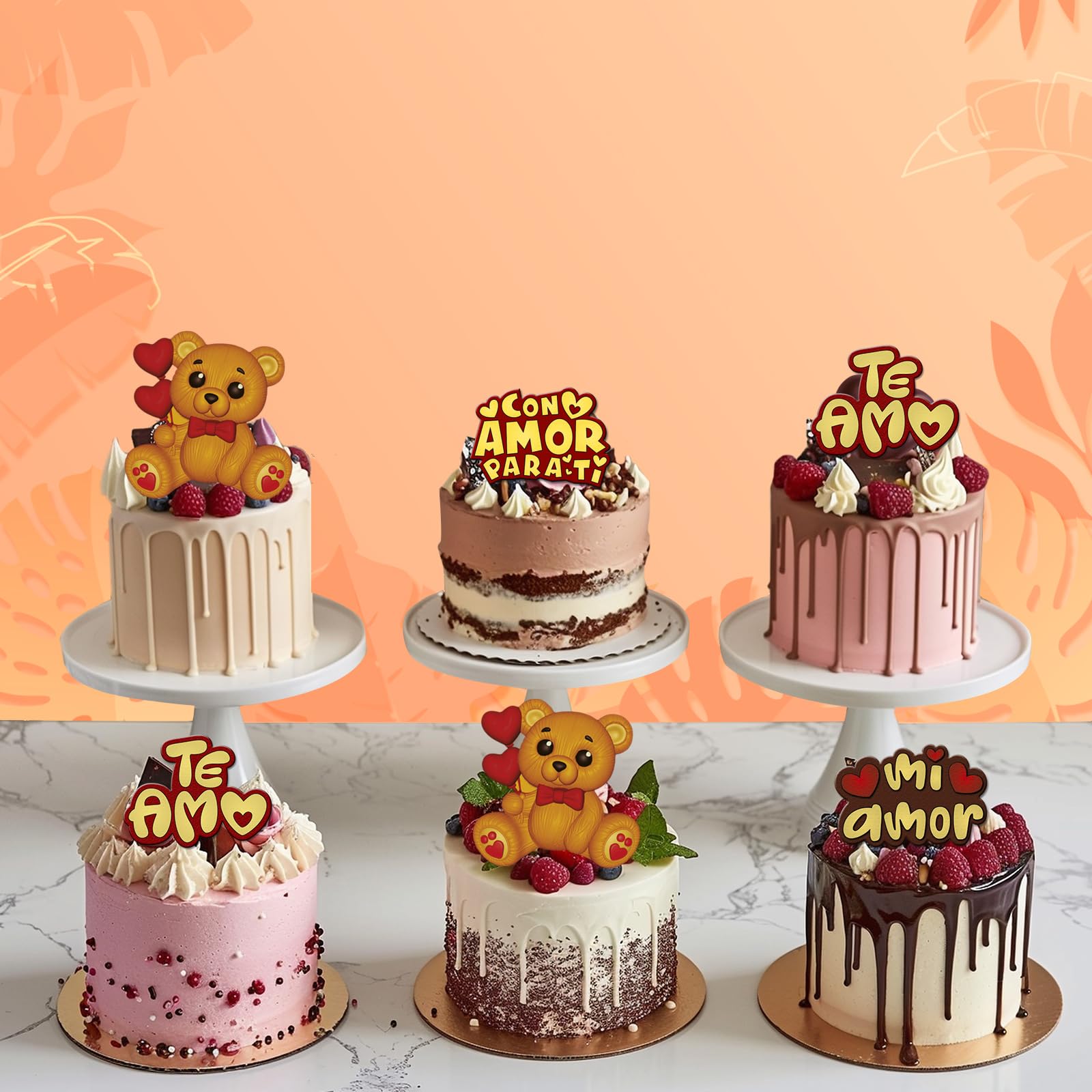 3 moldes de silicona románticos con frases en español, moldes de fondant con tamaño perfecto para fresas cubiertas de chocolate, cupcakes, fondant y pequeños dulces.