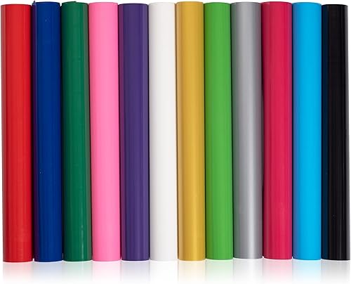 Rollo de vinilo de transferencia de calor de PU HTV de 12 pulgadas x 10 pies, prensa de calor para planchar, fácil de cortar y desmalezar para