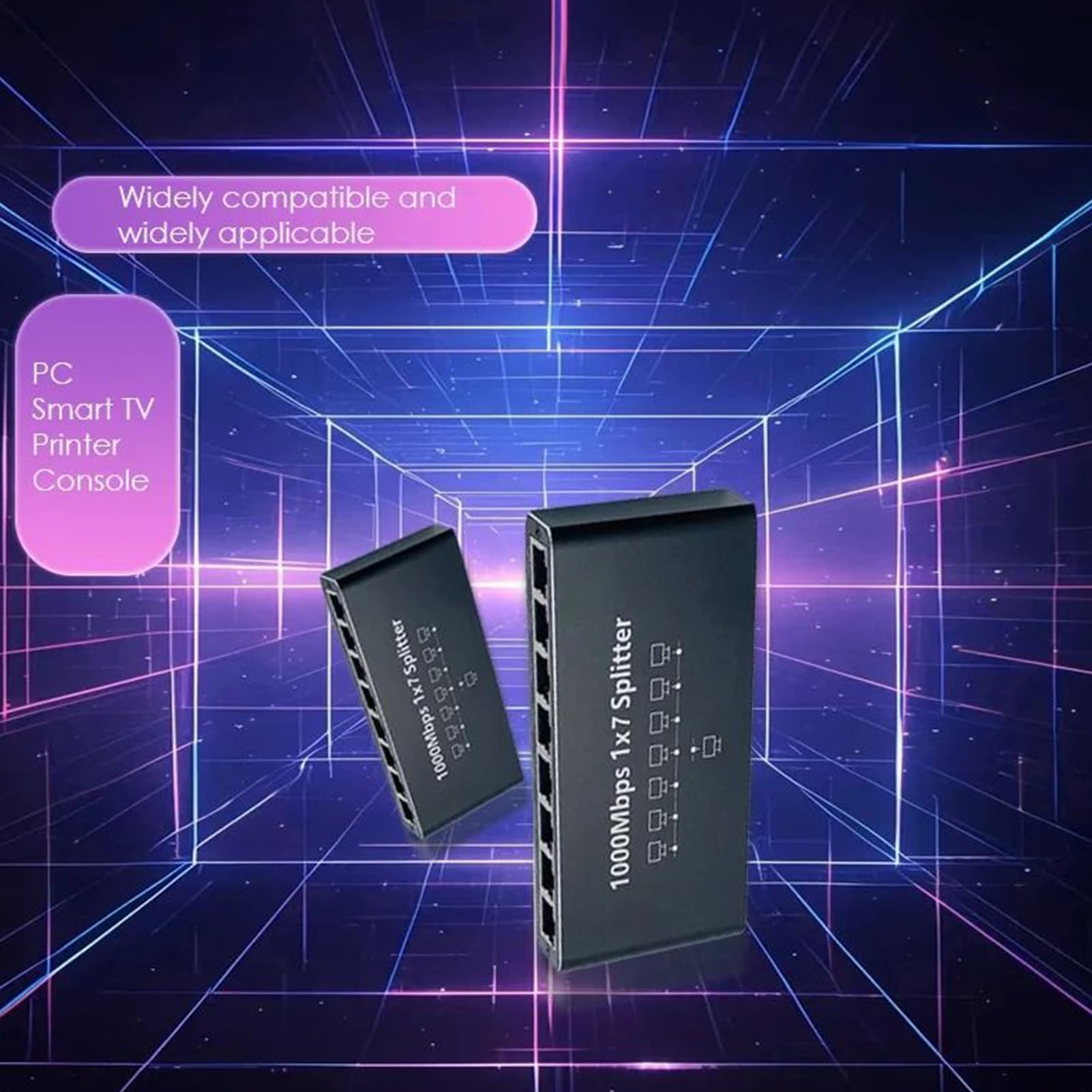 Hub Réseau | Extendeur Gigabit Ethernet 8 Ports | Adaptateur Plug and Play