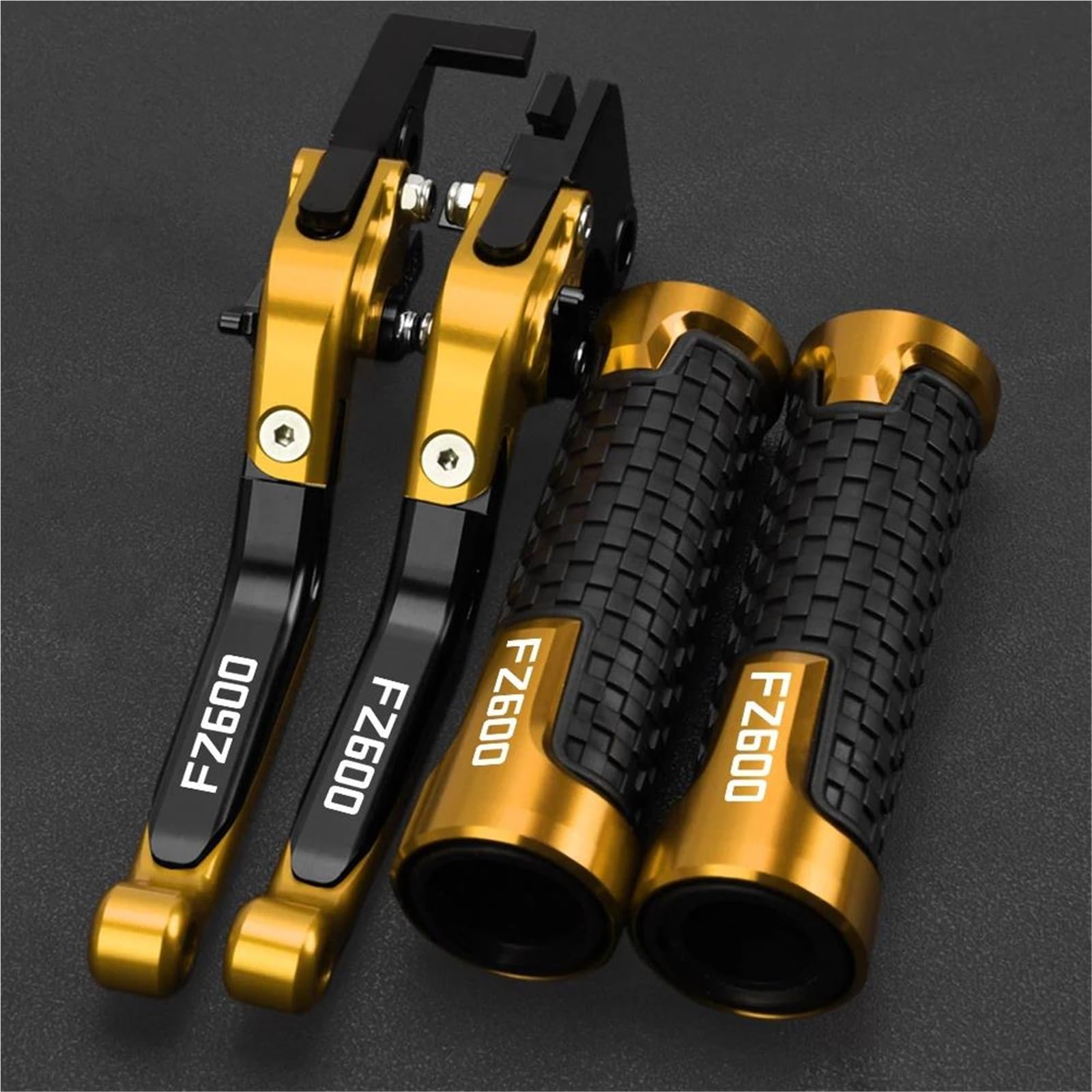 Tgvselpj Yellow 1 Motorcycle Part Motorcycle Extendable Adjustable Clutch Brake Levers Controller Lever Handle For Y-Amaha Fz600 Fz 600 1987-1989(Yellow 1)