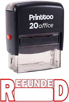 Printtoo REFUNDED Self Inking Rubber Stamp Office Stationary Custom Stamp-Red