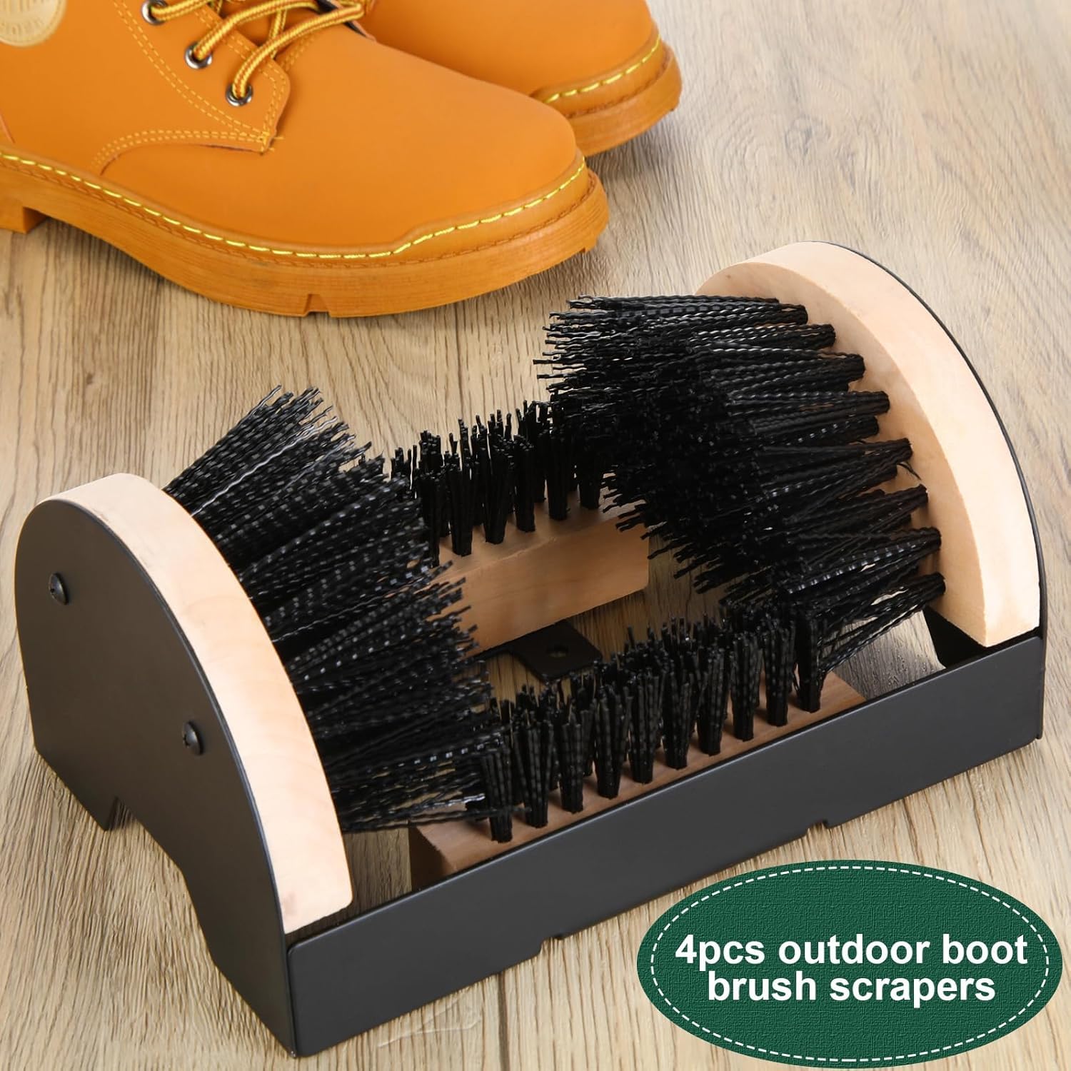 Sliner Cepillo limpiador de zapatos resistente para botas al aire libre para suministros de limpieza de barro (2 piezas)