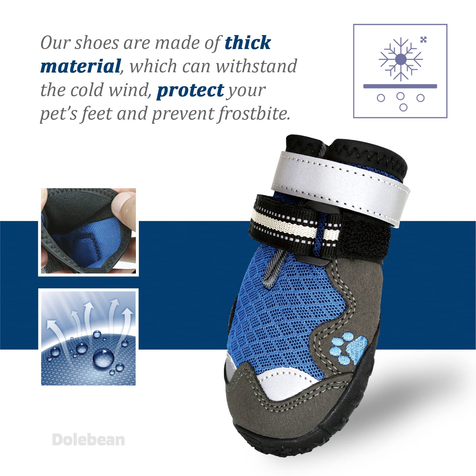 Dog Boots Paw Protectors Waterproof Shoes for Large Medium Dogs Winter Snow Cold Weather Buy