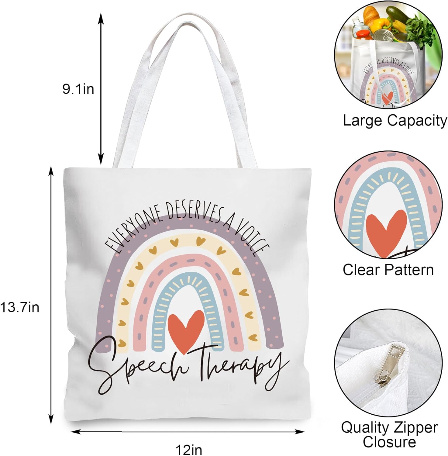 Speech Pathologist Tote Bag - SLP Gifts for Women, Language Therapist Graduation Present - Image 4