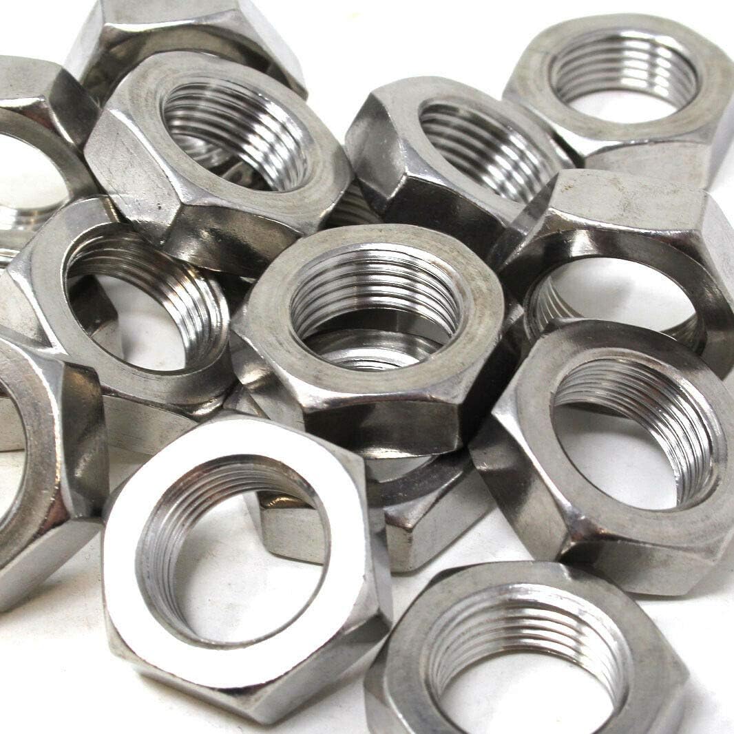 10, Hex Thin Half Nuts DIN439 M12 A4 Stainless Steel Amazon.co.uk