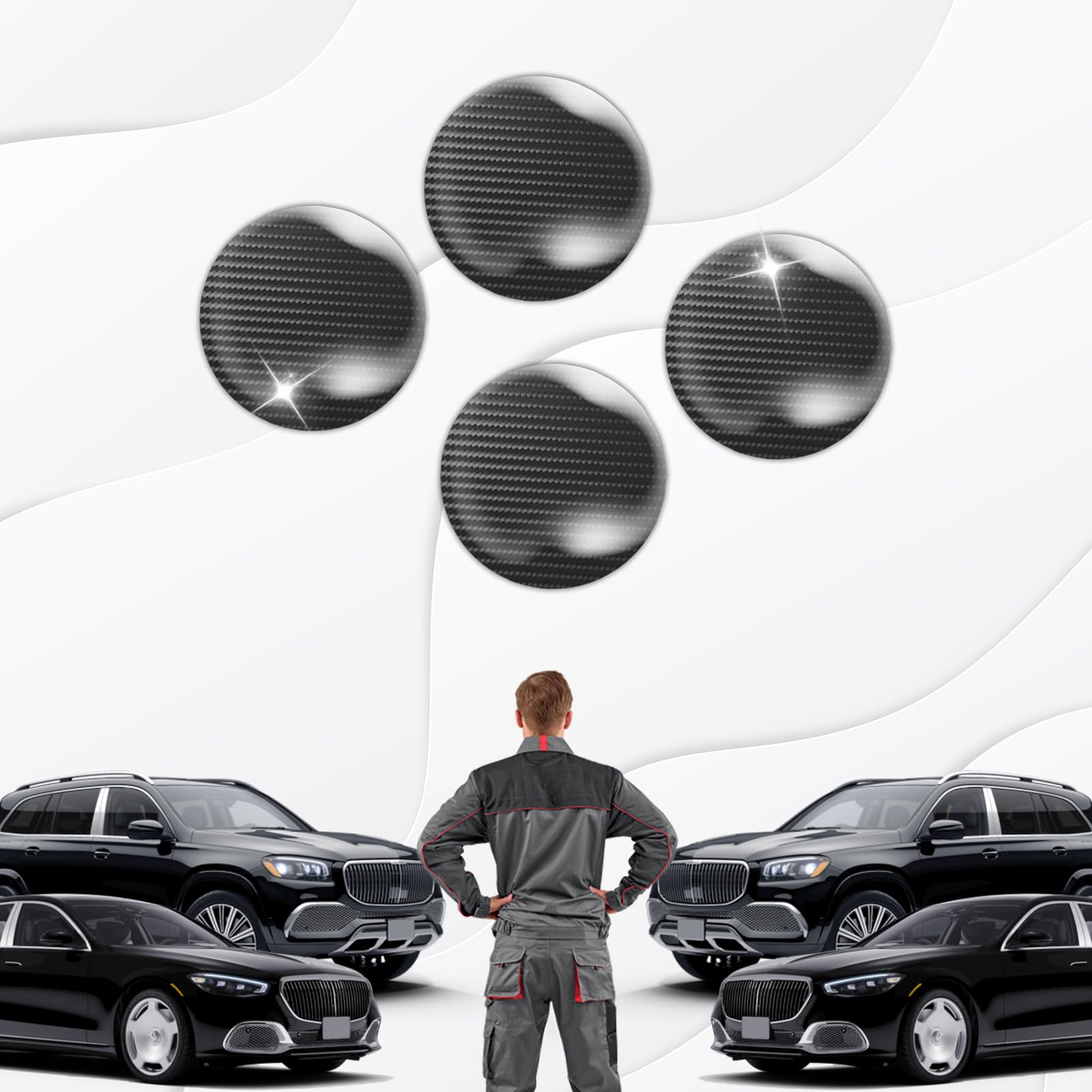 Aramox Lot De 4 Garnitures De Protection En Fibre De Carbone Anti