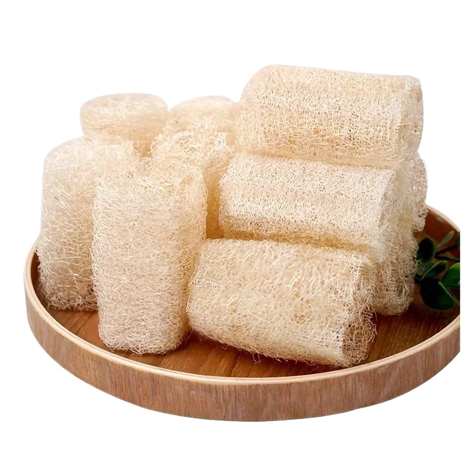 Estropajo de luffa natural para lavar platos y limpiar ollas en la cocina, pack de 10 unidades