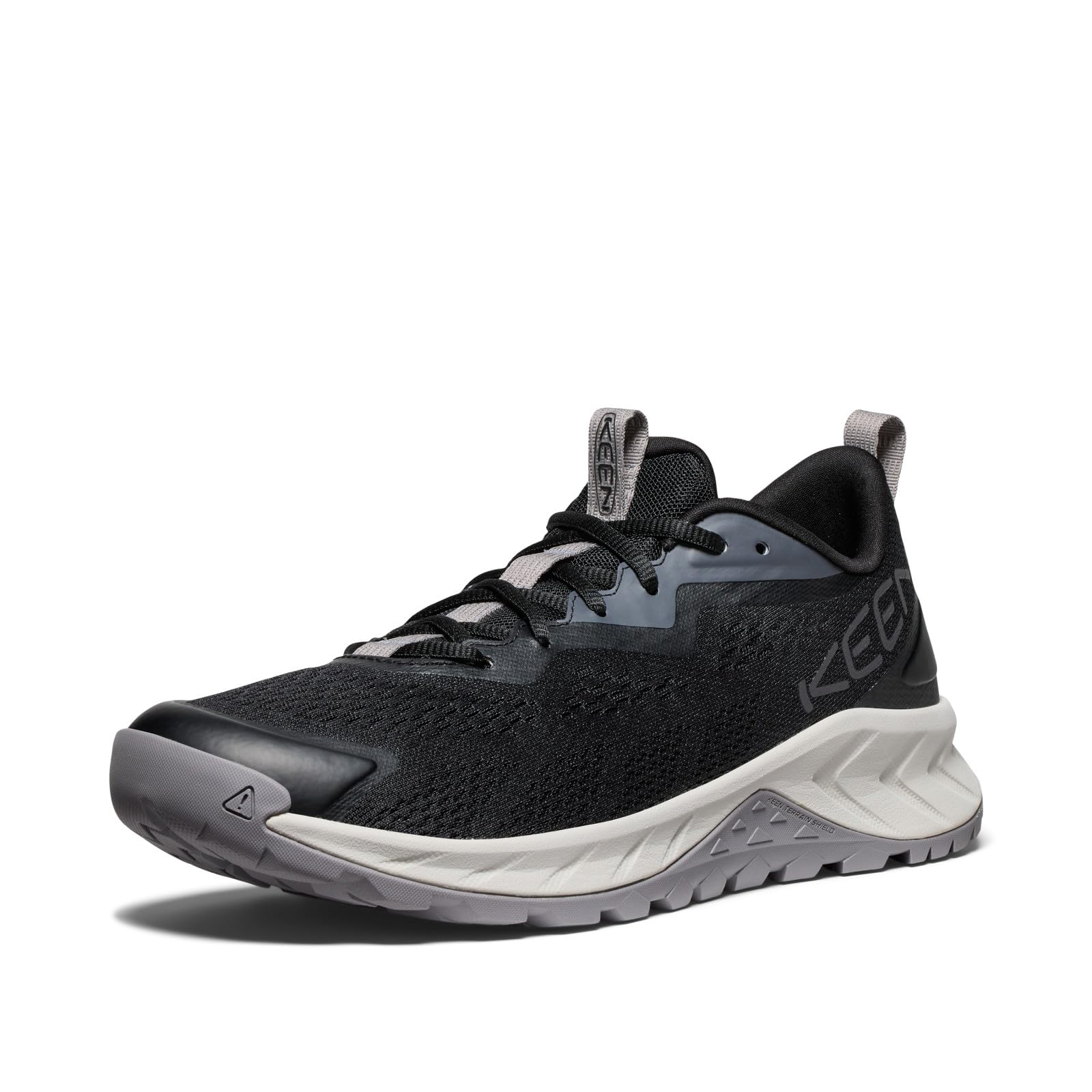 KEEN Men's Versacore Speed Breathable Vented Comfortable Hiking Shoes, Black/Steel Grey, 12