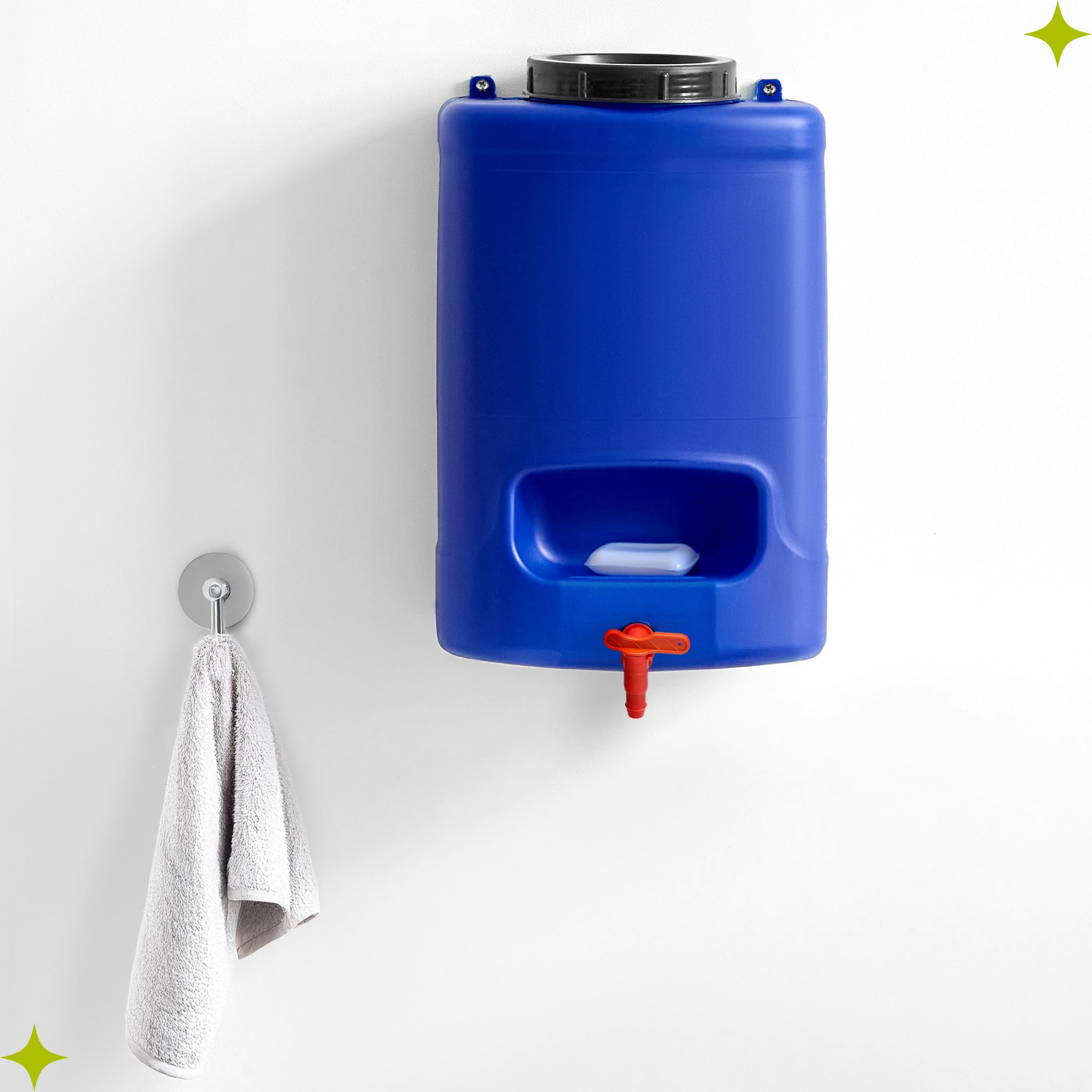 Jerrican Eau 20L avec Robinet sans BPA Alimentaire Etanche Camping Car Bleu