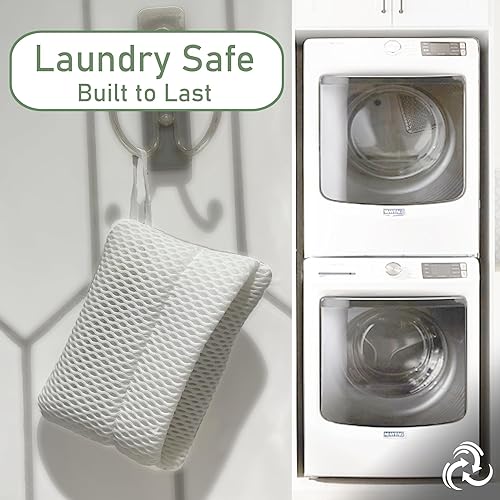 Miniatura 5 de 100% reciclado y fabricado en América del Norte, bolsa ahorradora de jabón para barra de jabón, esponja para jabón de barra + exfoliante suave,