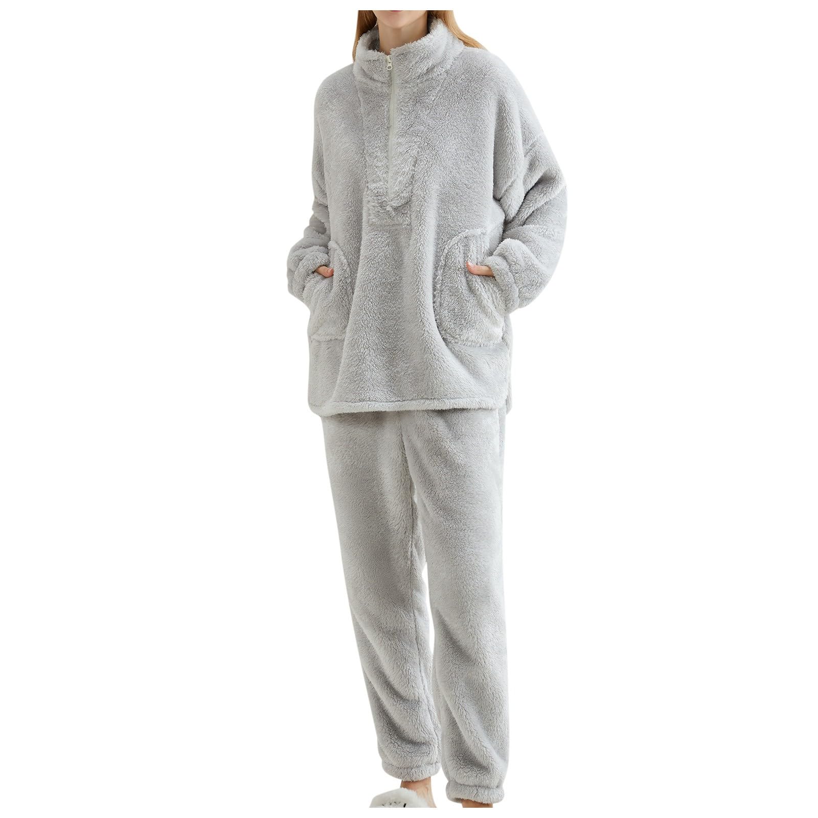 Pijama mujer mujer otoño e invierno franela pijama pijama traje cárdigan