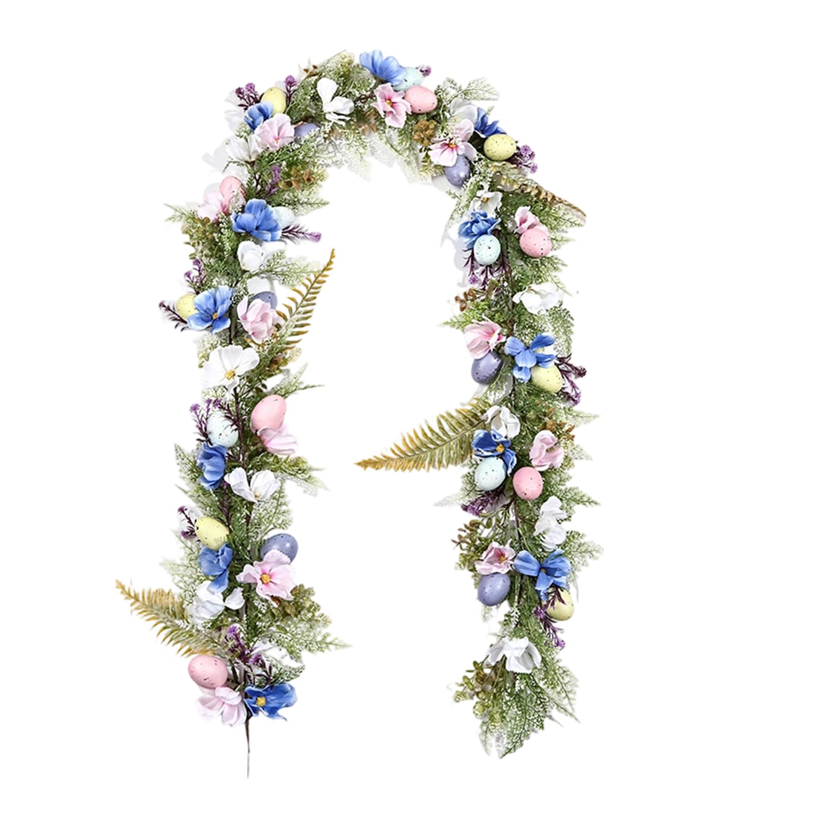 Xjdzineq Bendable Easter Themed Artificial Vine with Foam Eggs Long Flexible Hanging Decors for Craft and Photography Inside Hanging Vine
