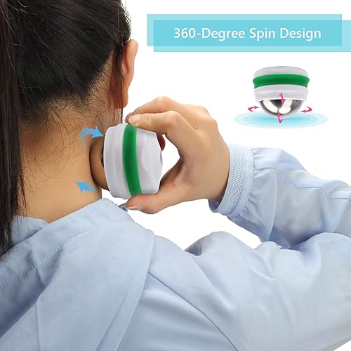 Miniatura 5 de AHIER Bola de rodillo de masaje frío, alivio de terapia de frío, bola de gel extraíble para masaje de tejido profundo, gran herramienta para dolor