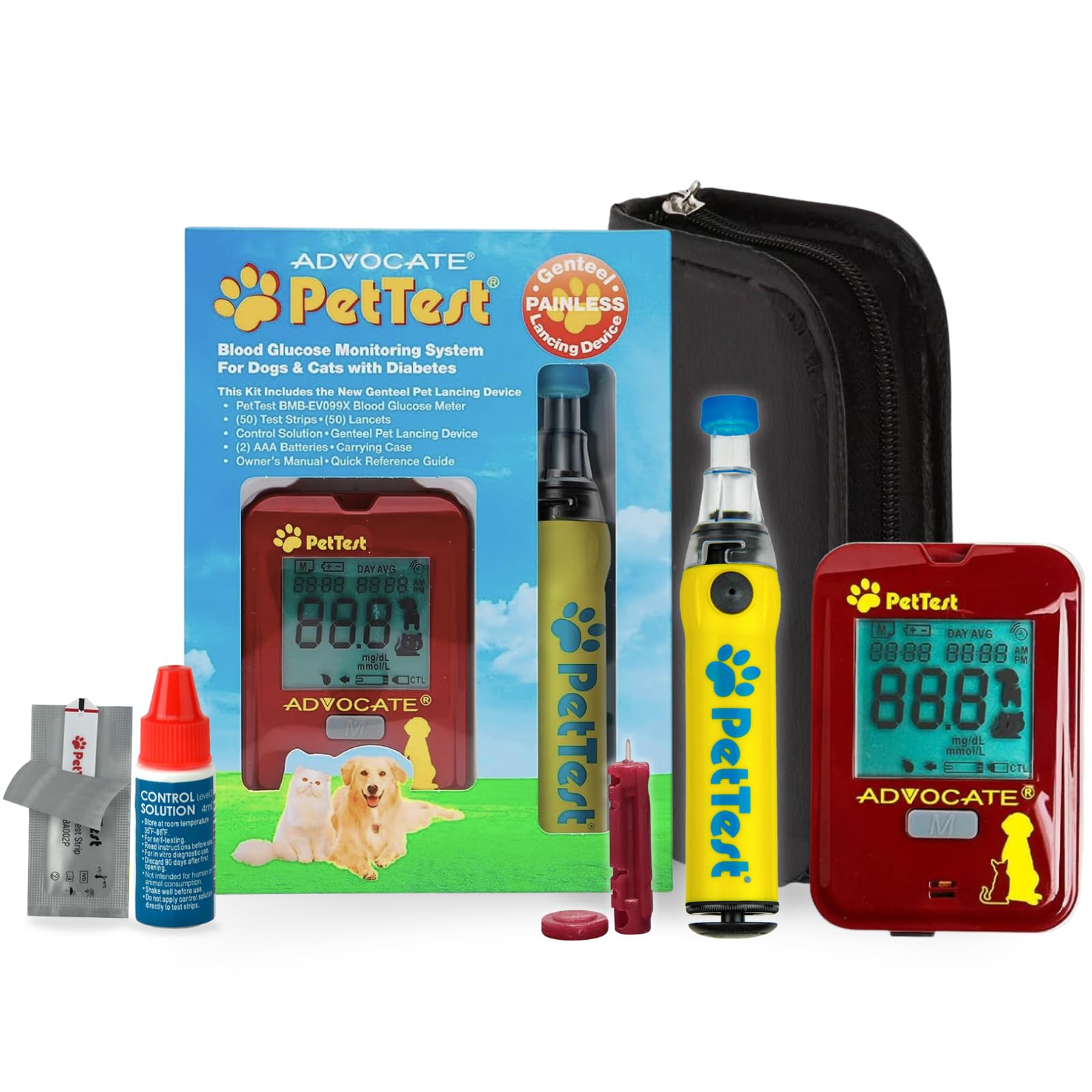 PetTest Painless Glucose Monitoring System for Dogs and Cats
